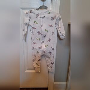 Magnolia White and Green Footies One Piece